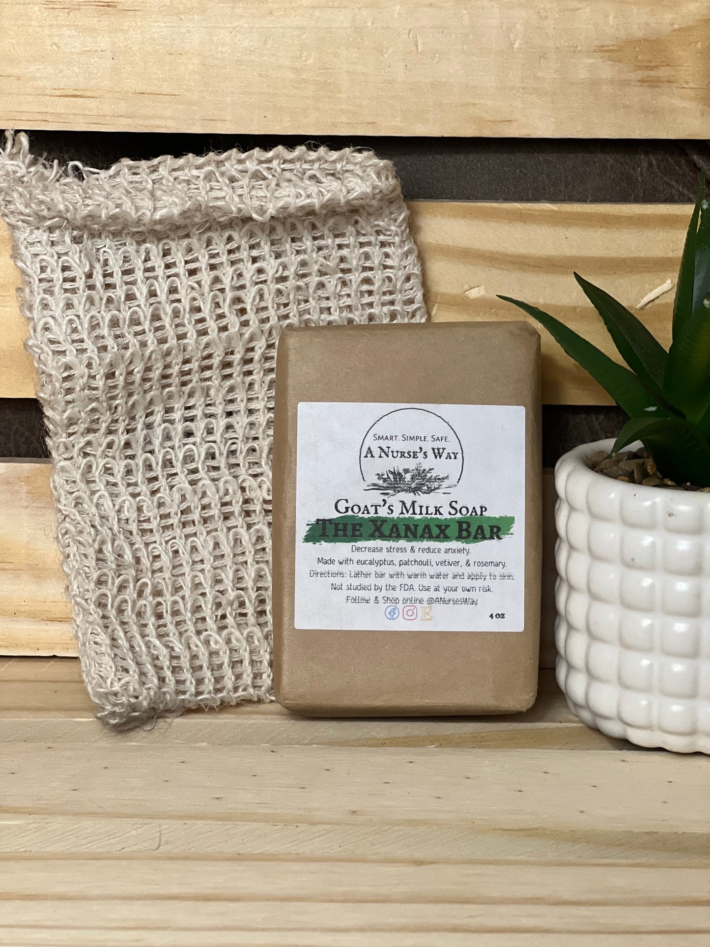 Xanax Bar/Stress Relief Goat's Milk Soap