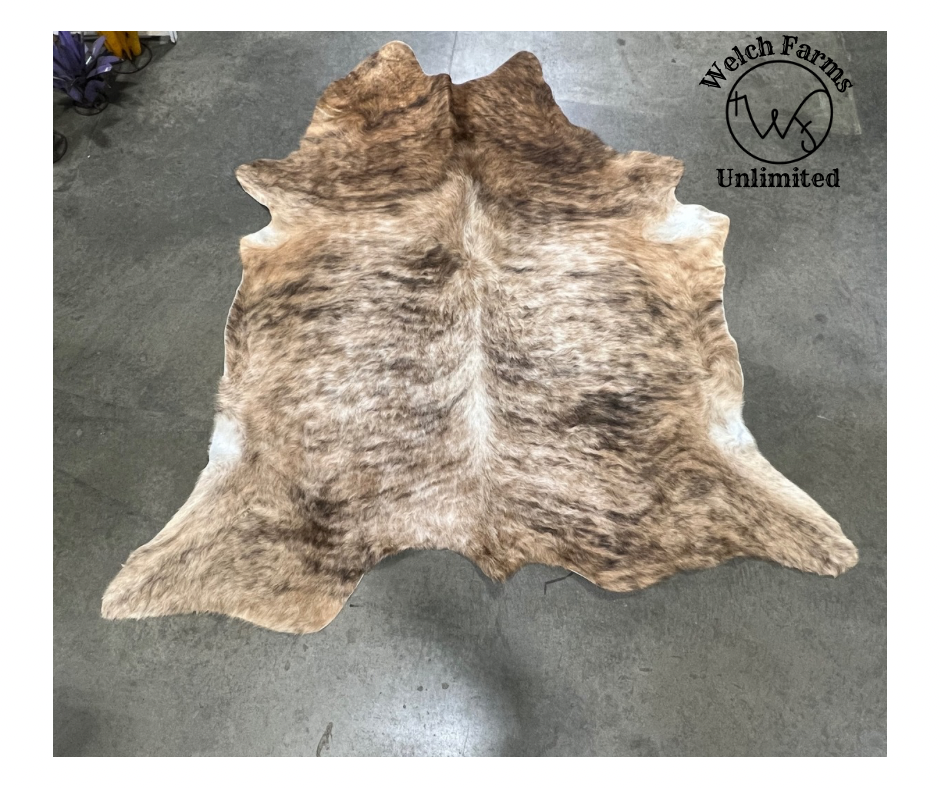 Large Brindle Cowhide Rug # 9
