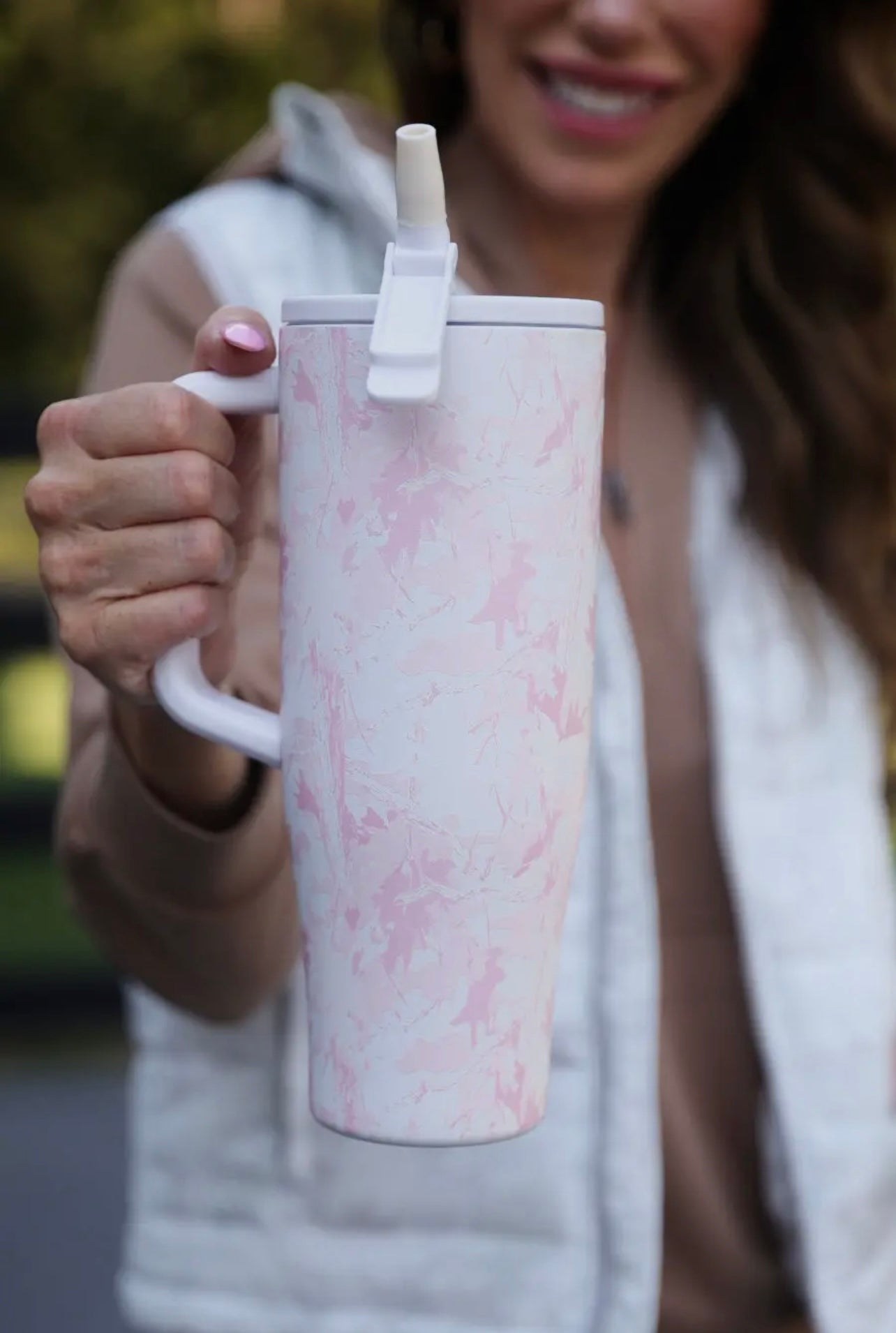 Camo Sleek Tumbler - Pink