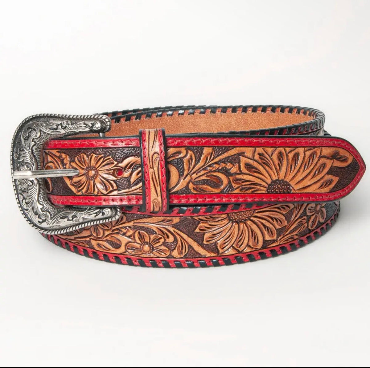 Georgia Sun Tooled Leather Belt