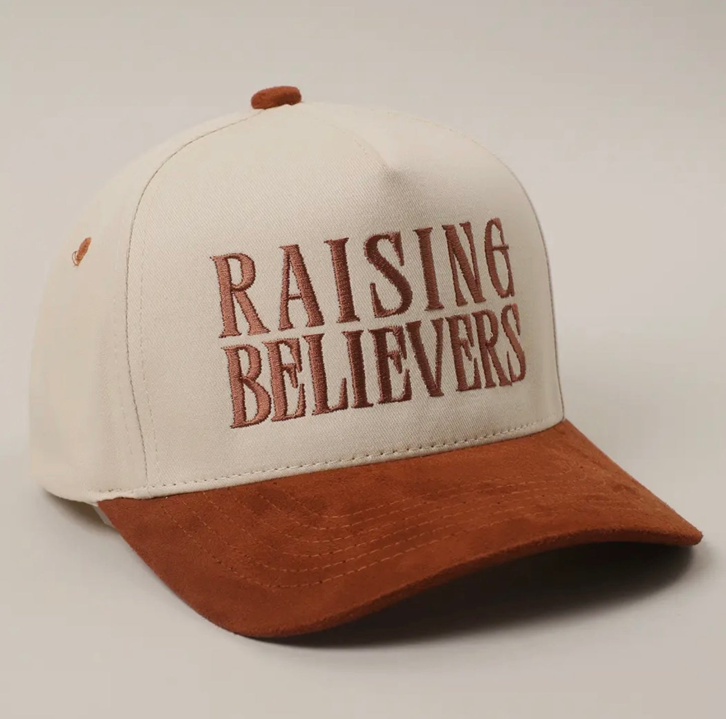 Raising Believers Rust Two Tone Suede Billed Hat