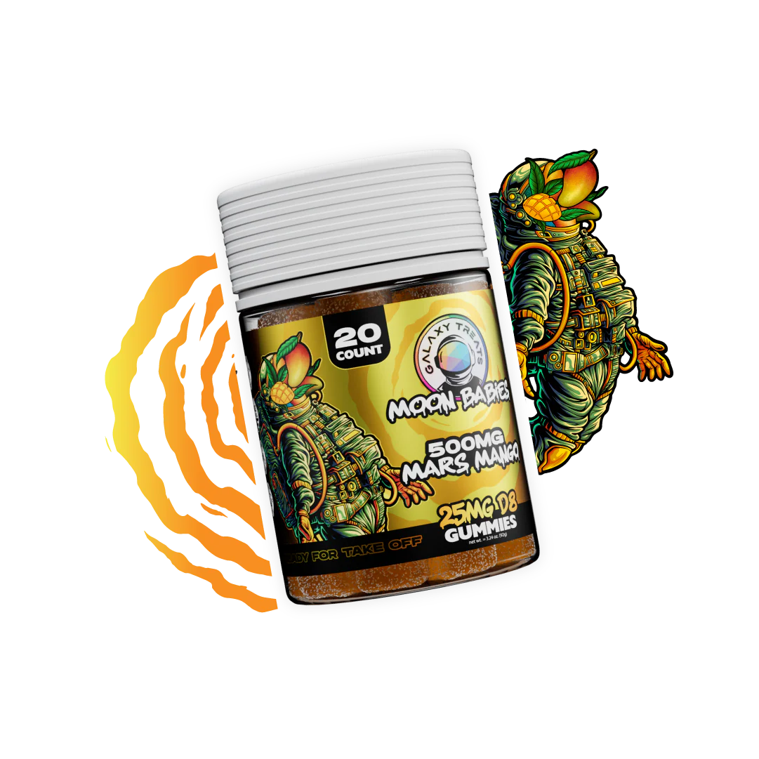 Mars Mango Delta 8 Gummies 500mg (20 count Jar)