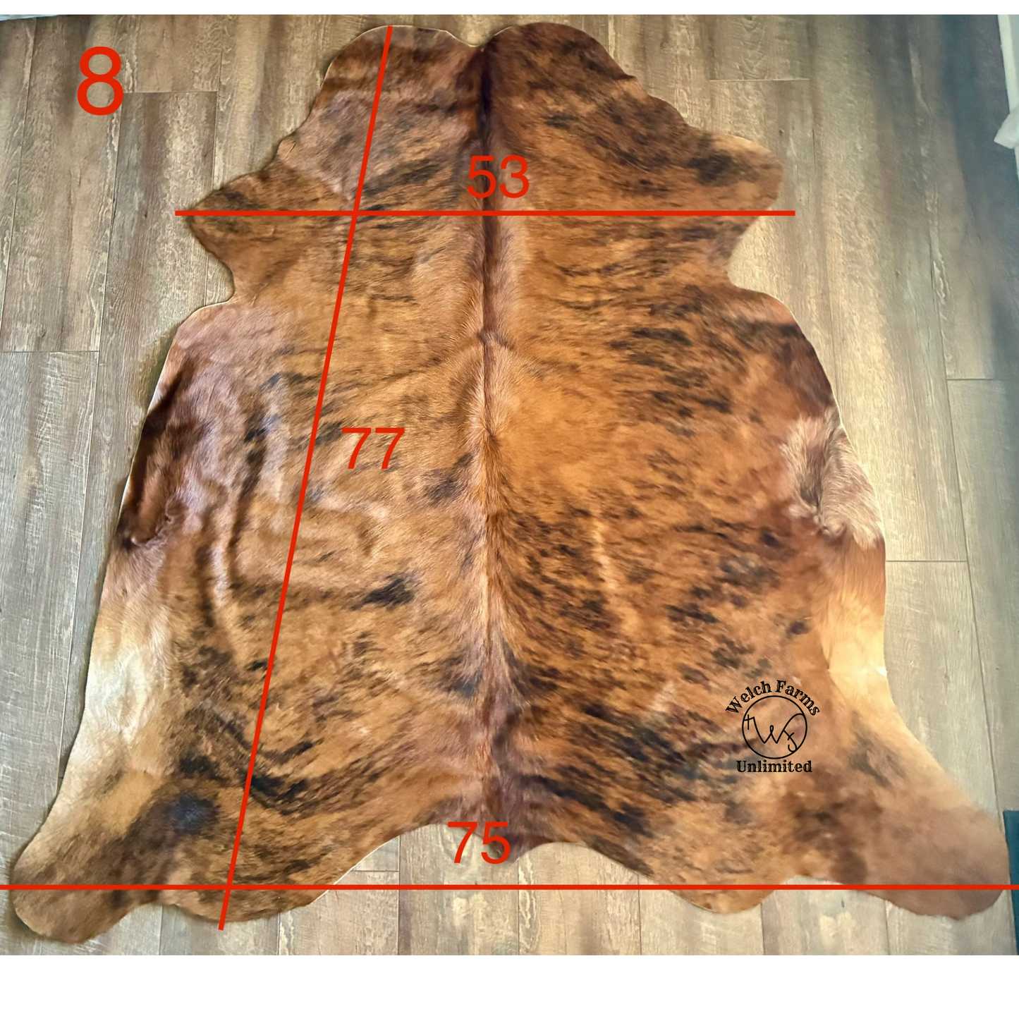 Light Brindle Cow Hide #8
