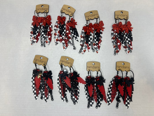 Finish Line Red & Black Fringe Randans