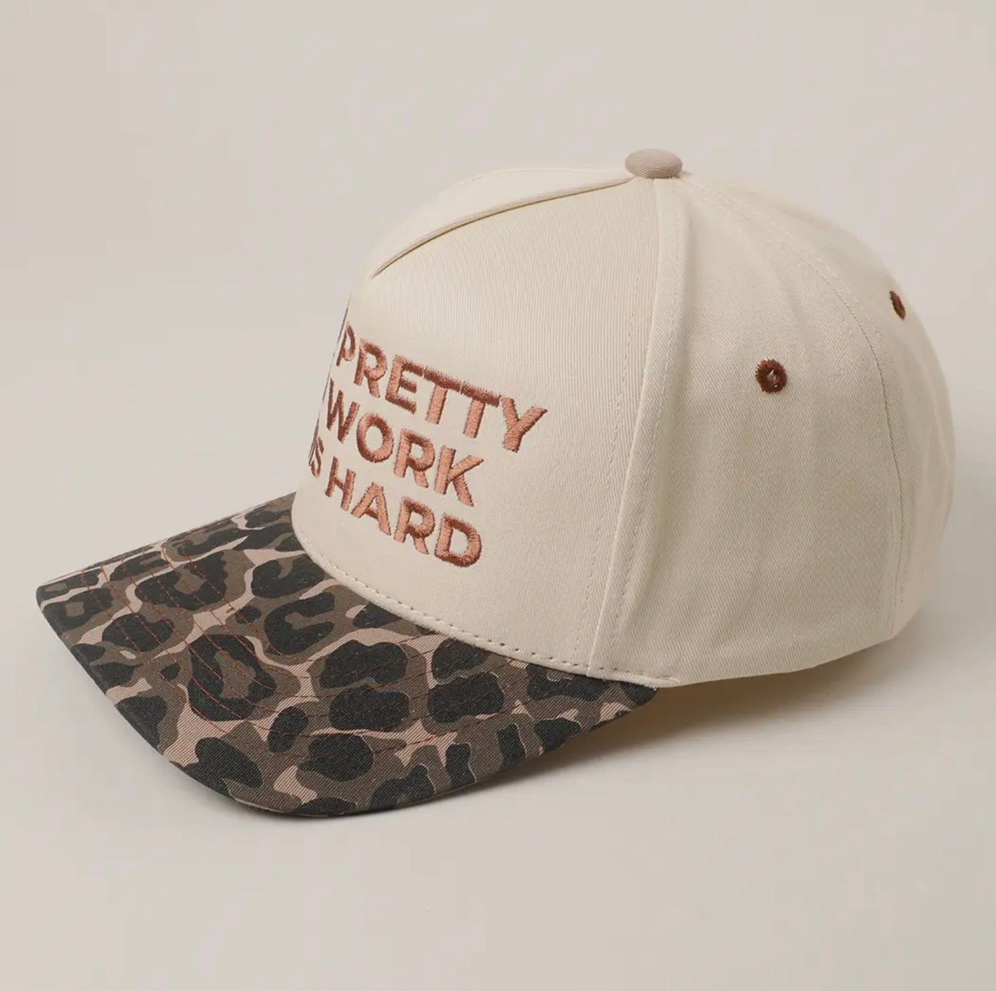 Too Pretty To Work This Hard : Leopard Hat