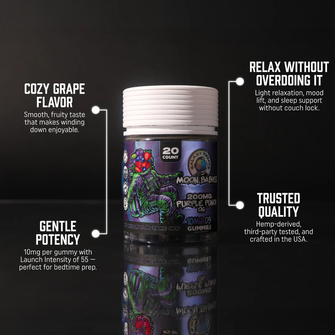 Purple Punch OG Delta 9 Gummies (20 count Jar)
