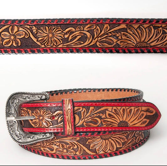 Georgia Sun Tooled Leather Belt