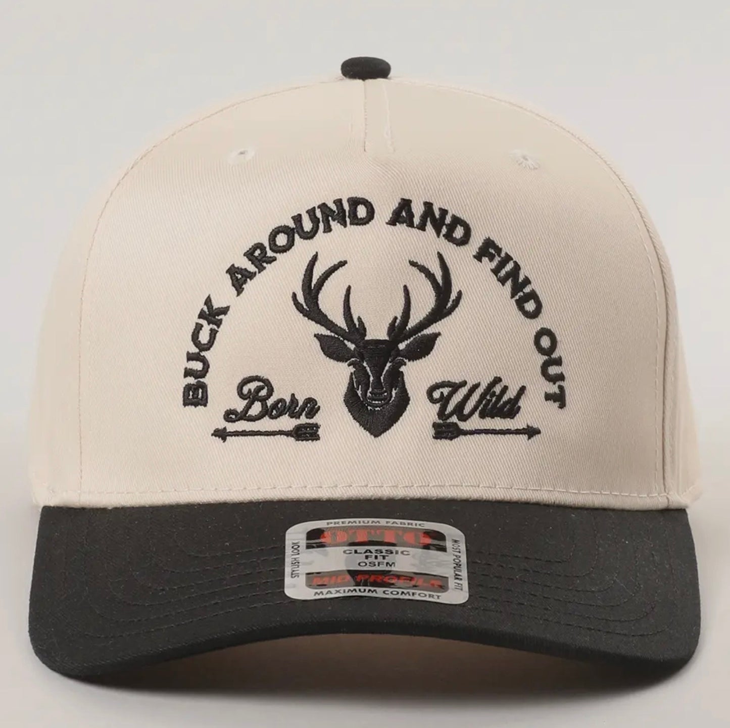 Buck Around and Find Out Black  Embroidered Trucker Hat