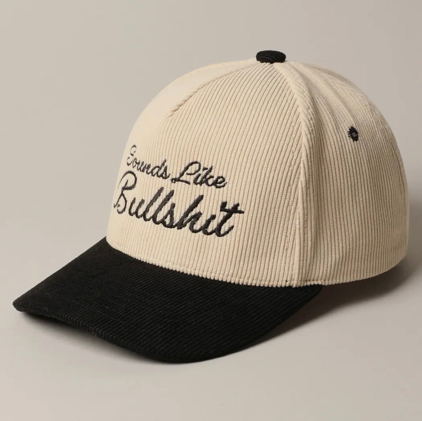 Sounds Like Bullshit : Black Corduroy Hat