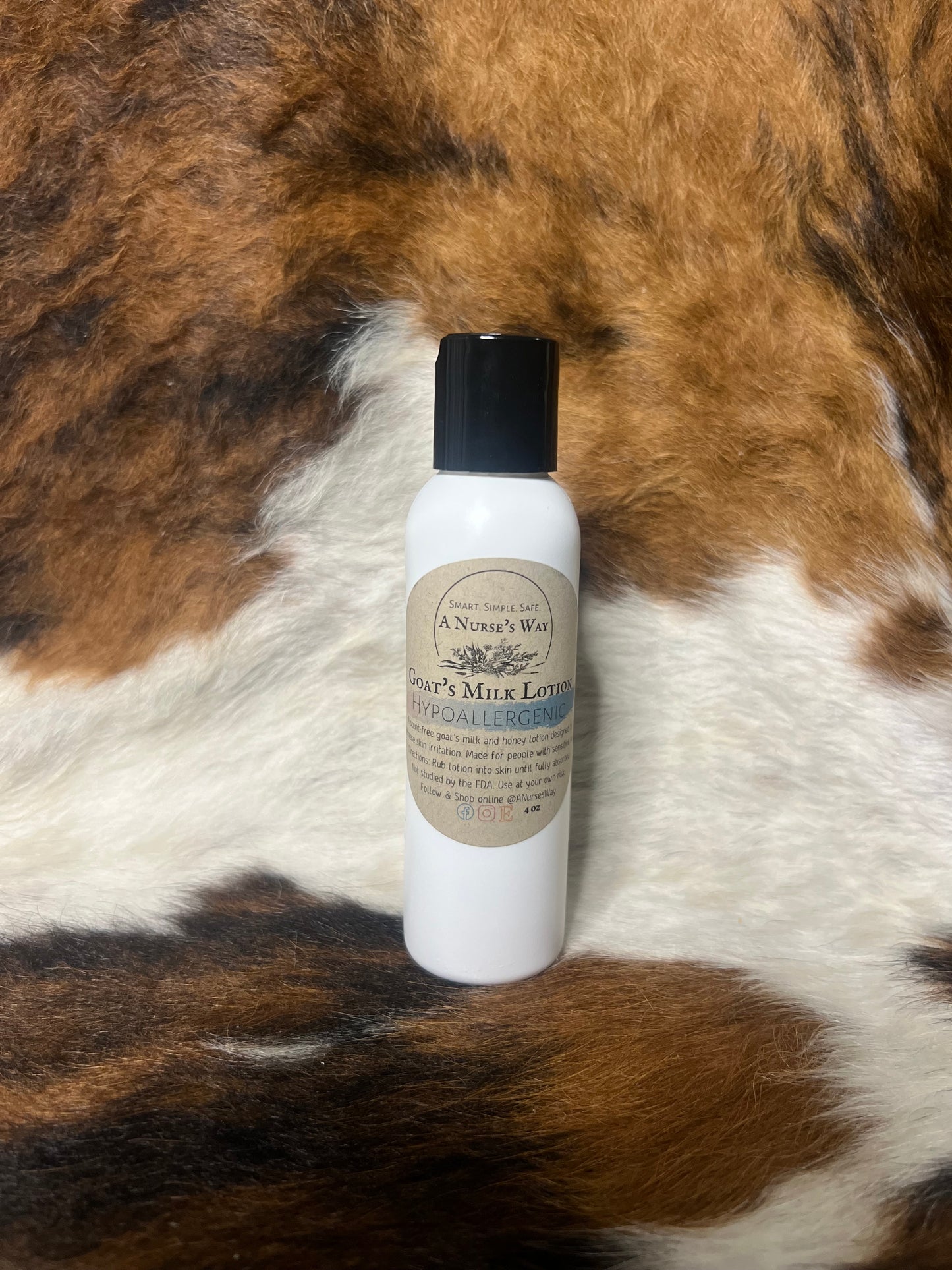 Hypoallergenic Scent-Free Goat's Milk & Honey Lotion