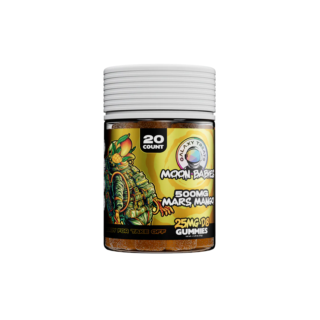 Mars Mango Delta 8 Gummies 500mg (20 count Jar)