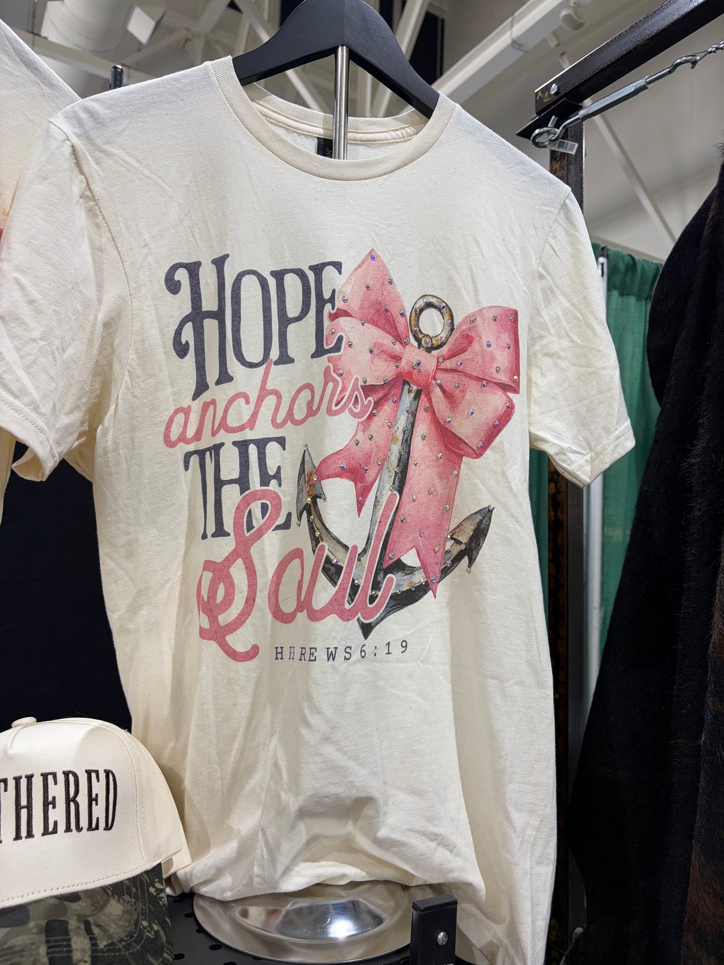 Hope Anchors the Soul Rhinestone Tee