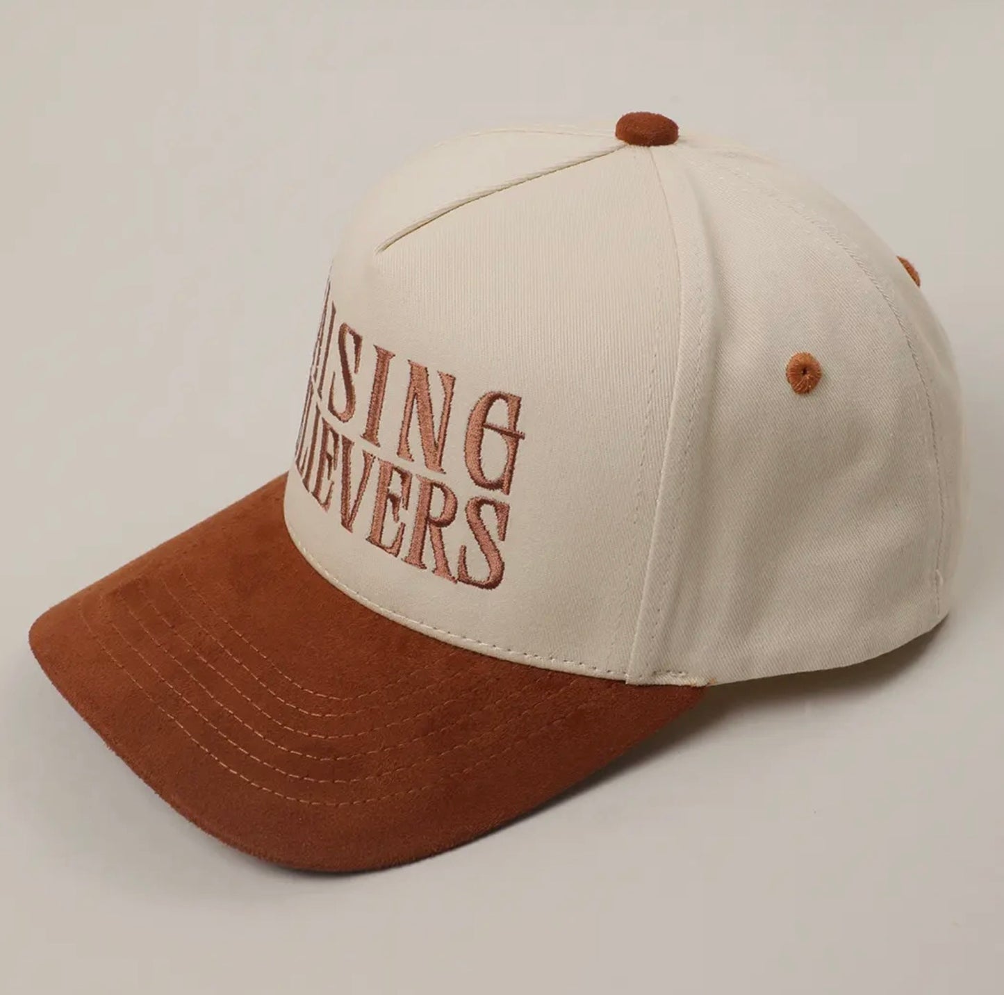 Raising Believers Rust Two Tone Suede Billed Hat