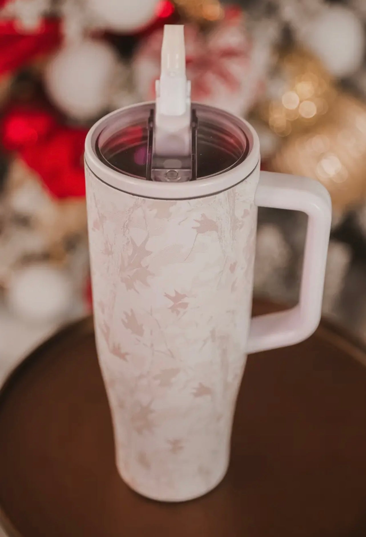 Camo Sleek Tumbler-White