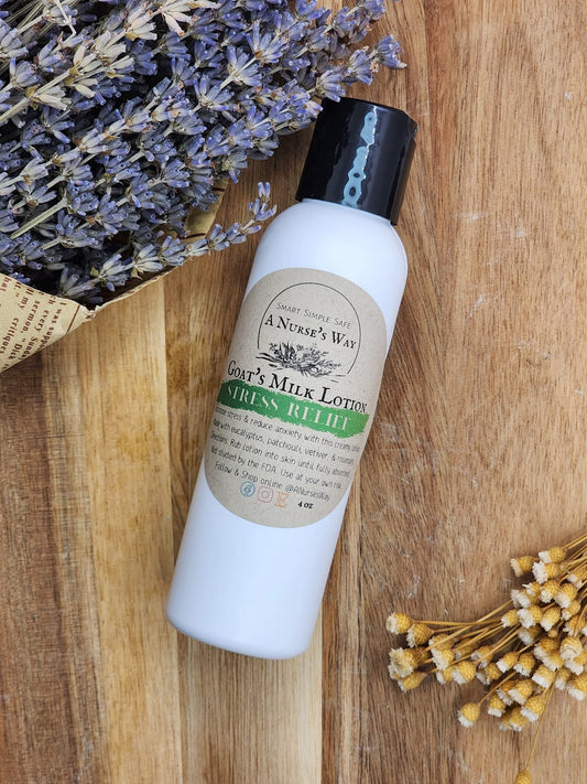 Stress Relief Goats Milk Lotion 4 oz